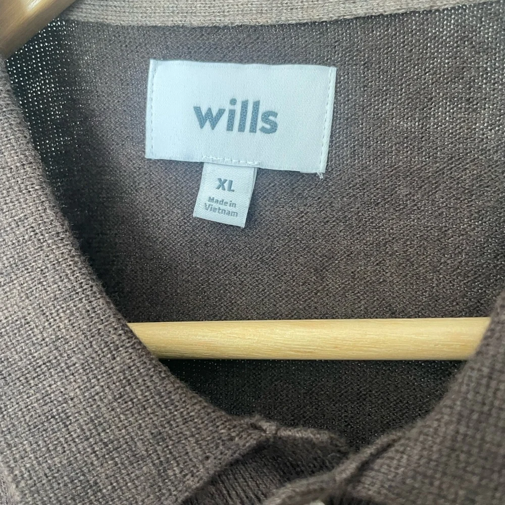 Wills Fine Ribbed Cotton Cashmere Polo Shirt - Picture 2 of 2